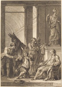 Bonden av Charles Louis Lingée after Jean Honoré Fragonard
