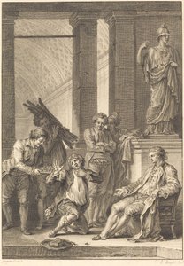 Bonden av Charles Louis Lingée after Jean Honoré Fragonard