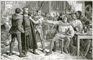Lord Saye och Sele ställde inför Jack Cade, 1896.