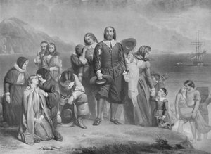 Pilgrimsfädernas landsättning, c1848, 1911