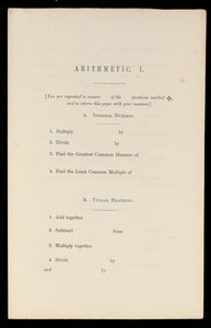 Arithmetic, Oxford University Press, ca 1870 (tryck) av Charles Lutwidge Dodgson