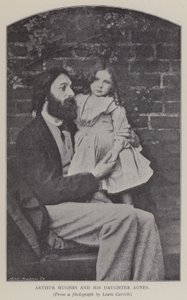 Arthur Hughes och hans dotter Agnes (s/v foto) av Charles Lutwidge Dodgson
