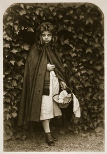 Agnes Grace Weld, som "Rödluvan", 18 augusti 1857 (sepiafoto)