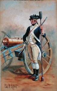 Gunner, New York Artillery (akvarell på papper) av Charles MacKubin Lefferts