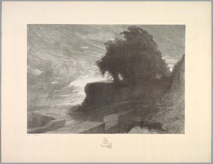 Landskapssvit: Landscape, Plate 4, Note, Snake av Charles Marie Dulac
