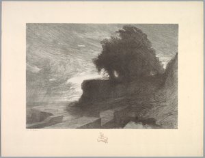 Landskapssvit: Landscape, Plate 4, Note, Snake, 1892-1893. av Charles Marie Dulac