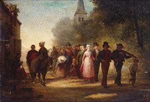 Bybröllopet, 1872 av Charles Marie Lhuillier