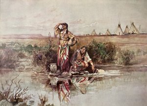 "Våra krigare återvänder" av Charles Marion Russell