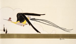 Bird of Paradise, från Fashion 1912. hos Marcelle Demay. pub.1912 (stenciltryck)