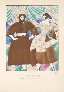 Hindoustan, från en samling modeplattor, 1920 (pochoirtryck) av Charles Martin