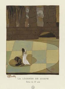 Legenden om Joseph, scen från akt II, pub. 1914 (stenciltryck) av Charles Martin