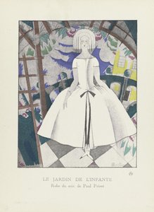 The Garden of the Infanta, från en samling modeplattor, 1920 (stenciltryck) av Charles Martin