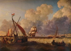 Fiskebåtar utanför den holländska kusten, 1823