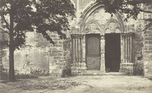 Kyrkan i Villeneuve le Comte, Seine-et-Marne Kyrkan i Villeneuve le Comte, Seine-et-Marne, 1862. av Charles Marville