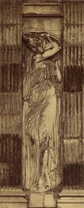 [ Detalj av Nymferna av Jean Goujon] / [Nymf, De oskyldigas fontän, Paris] av Charles Marville