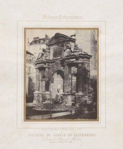 Fontän i Jardin du Luxembourg (Marie de Medicis grotta) av Charles Marville
