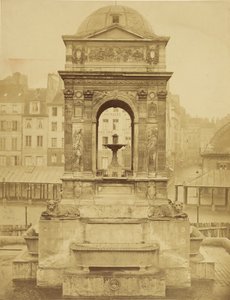 Fasaden på De oskyldigas fontän, Paris av Charles Marville
