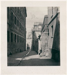 Rue Chartière (impasse Chartière) från rue de Reims av Charles Marville