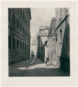 Rue Chartière (impasse Chartière) från rue de Reims av Charles Marville