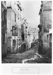 Rue Fresnel, från Versailles återvändsgränd, Paris, 1858-78 av Charles Marville