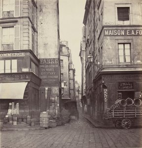 Rue Mondetour, från Rue Rambuteau, 1860-70-talet. av Charles Marville