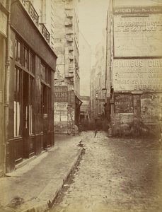Rue Tirechappe, sedd från rue Saint-Honoré av Charles Marville