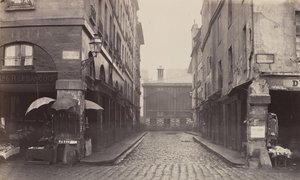 Rue du Contrat-Social, rue de la Tonnellerie, 1864-1865. av Charles Marville