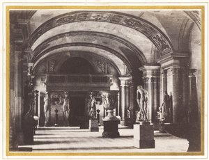 Karyatidernas rum, på Louvren, ca. 1851. av Charles Marville