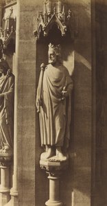 Staty av Clovis, kyrkan Sainte-Clotilde, Paris av Charles Marville