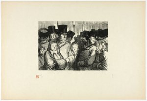 Boulevard du Temple vid midnatt, från Tirage Unique de Trente-Six Bois av Charles Maurand