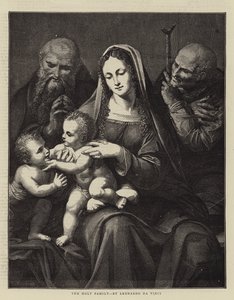 Den heliga familjen, av Leonardo da Vinci
