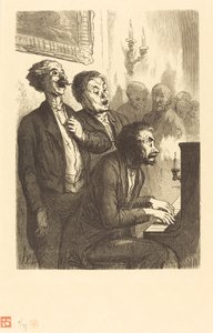 The Lounge Singers av Charles Maurand after Honoré Daumier