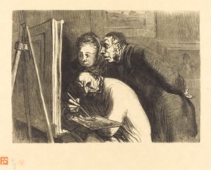 Målare och borgerliga av Charles Maurand after Honoré Daumier