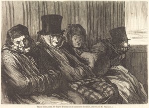 roligt tåg av Charles Maurand after Honoré Daumier