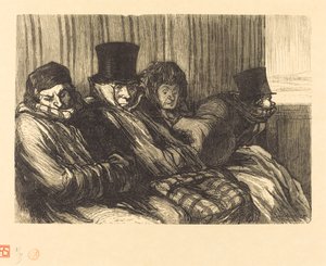 roligt tåg av Charles Maurand after Honoré Daumier