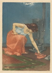 The Slippers (färgetsning och akvatint) av Charles Maurin