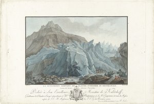 Gletsjer vid Grindelwald Lutchinen som kommer från den nedre Grindelwaldglaciären. Kantonen Bern, provinsen Interlaken (titel på objekt) Anmärkningsvärd utsikt över bergen i Schweiz (serietitel)