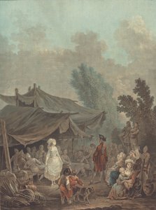 Noce de Village Village Bröllop, 1785. av Charles Melchior Descourtis