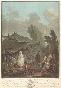 Noce de Village Village Bröllop, 1785. av Charles Melchior Descourtis