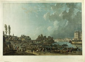 Port of St Paul, Paris av Charles Melchior Descourtis