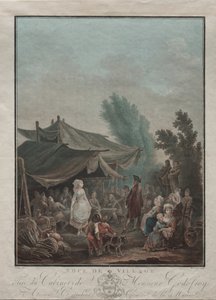 Bybröllop, 1785. av Charles Melchior Descourtis