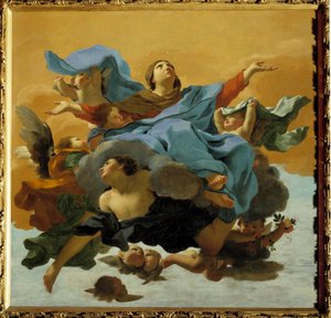 The Assumption of the Virgin Målning av Charles Mellin (1597-1649) 1600-talets privatsamling