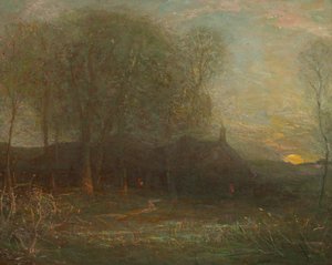 Skördemånen, ca. 1908. av Charles Melville Dewey