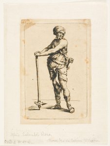 En Soldat Stående, Full Face av Charles Meryon