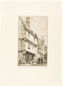 Ett gammalt hus i Bourges av Charles Meryon