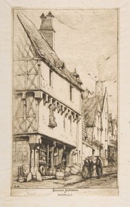 Ett gammalt hus, eller Musikerns hus, Bourges av Charles Meryon