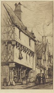 Gammalt hus i Bourges, kallat "La Maison du Musicien" (Ett gammalt hus i Bourges, ibland kallat "Musikerns hus") av Charles Meryon