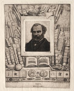 Armand Gueraud av Nantes, skrivare och bokstäver, 1862. av Charles Meryon