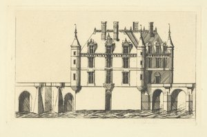 Slottet i Chenonceau av Charles Meryon