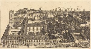 Collège Henri IV, Paris, eller Lycée Napoléon (Henrik IV:s college eller Napoleons skola, Paris) av Charles Meryon